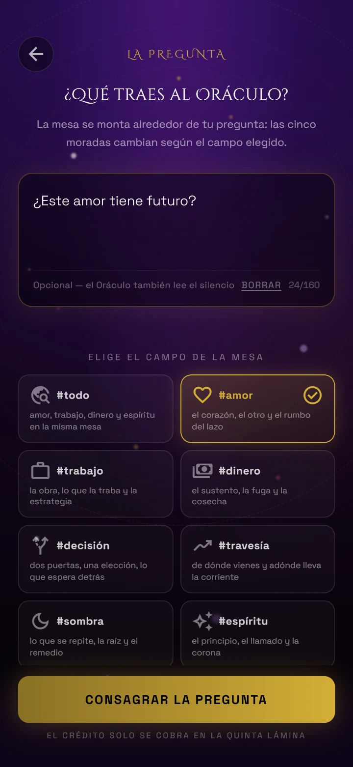 Oraculum · Lectura Profunda