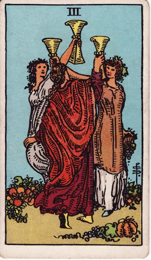 Three of Cups · Rider–Waite–Smith