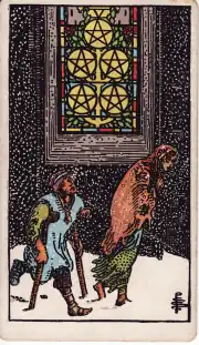 Five of Pentacles · Rider–Waite–Smith
