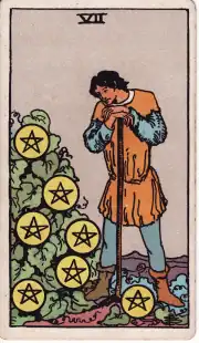 Seven of Pentacles · Rider–Waite–Smith