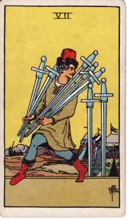 Seven of Swords · Rider–Waite–Smith