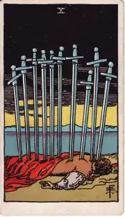 Ten of Swords · Rider–Waite–Smith