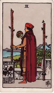 Two of Wands · Rider–Waite–Smith
