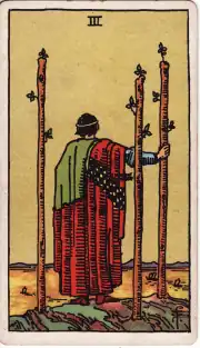 Three of Wands · Rider–Waite–Smith