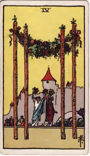 Four of Wands · Rider–Waite–Smith