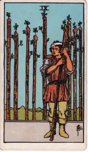 Nine of Wands · Rider–Waite–Smith