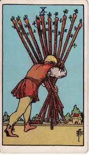 Ten of Wands · Rider–Waite–Smith